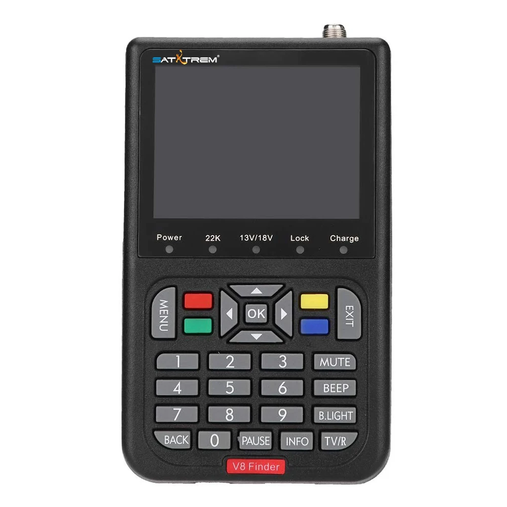 Satxtrem V8 Finder DVB S2/S2X H.265 цифровой ТВ спутниковый искатель S2 Satfinder Full HD FTA измеритель