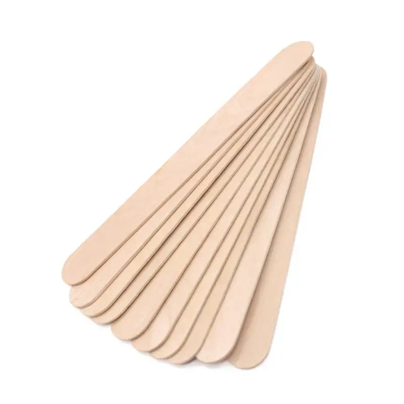 50/100 шт Деревянный вощеный шпатель для воска языка одноразовый бамбуковый набор