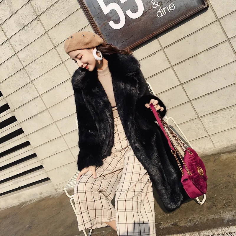 Шуба женская из натуральной норки пальто натурального меха Длинная зимняя