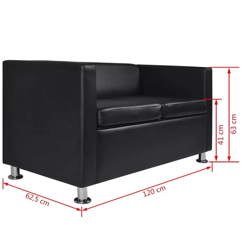 Диван из синтетической кожи 3 места и 2 170x62 5x63 см 120x62 | Мебель