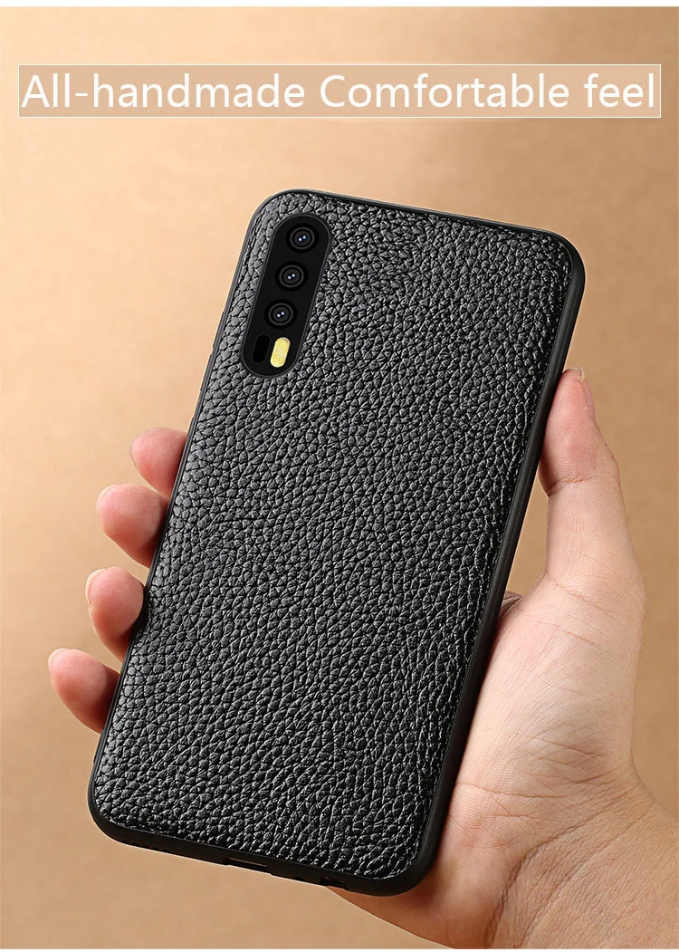 Чехол для телефона из воловьей кожи для huawei mate 9 10 20 Pro P10 P20 P30 Lite задняя крышка с текстурой личи для Honor 8X9 10 чехол Чехол
