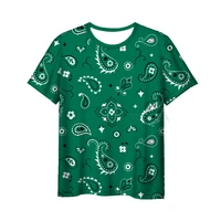 new fashion bandana 3d print paisley mens womens t shirt casual style design short sleeves summer handsome tee v15