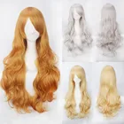 Женские синтетические волосы JOY  BEAUTY, красные, розовые, синие, оранжевые вьющиеся волосы для взрослых, парик для Хэллоуина из термостойкого волокна