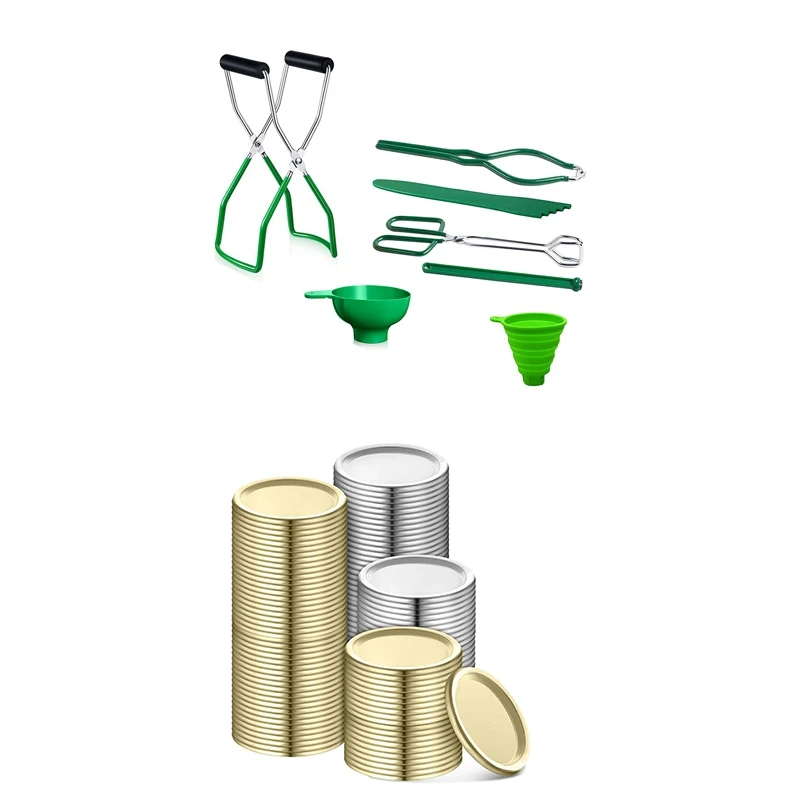 

Набор для консервирования, подъемник для банка с 70 мм крышками, 7 шт.