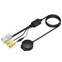 1pc car music stereo aux audio adaptor harness cable fit for ford ba bf falcon territory supports mobile phone charging