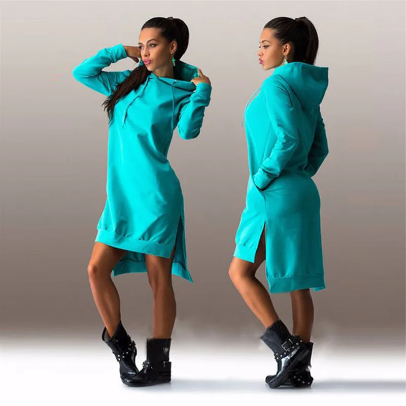 

2019 Autumn And Winter Hot Selling-Fleece sexy Hooded Dress