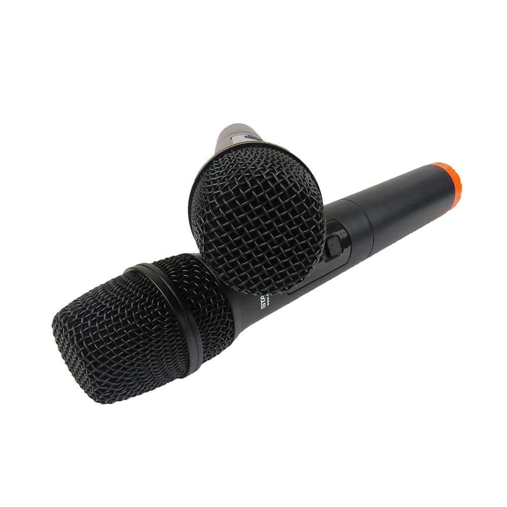 STARAUDIO 2 канала UHF Ручной беспроводной микрофон системы 2CH сценический церковный клуб KTV домашние вечерние микрофон караоке SMU-0217A
