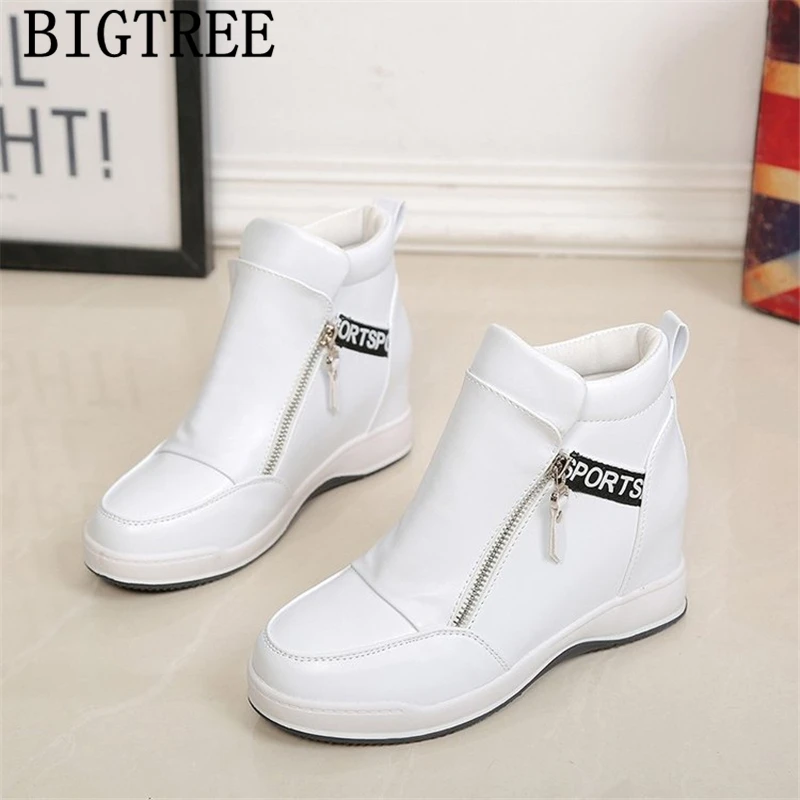 Папа обувь на танкетке Кроссовки для женщин платформе с высоким каблуком женские