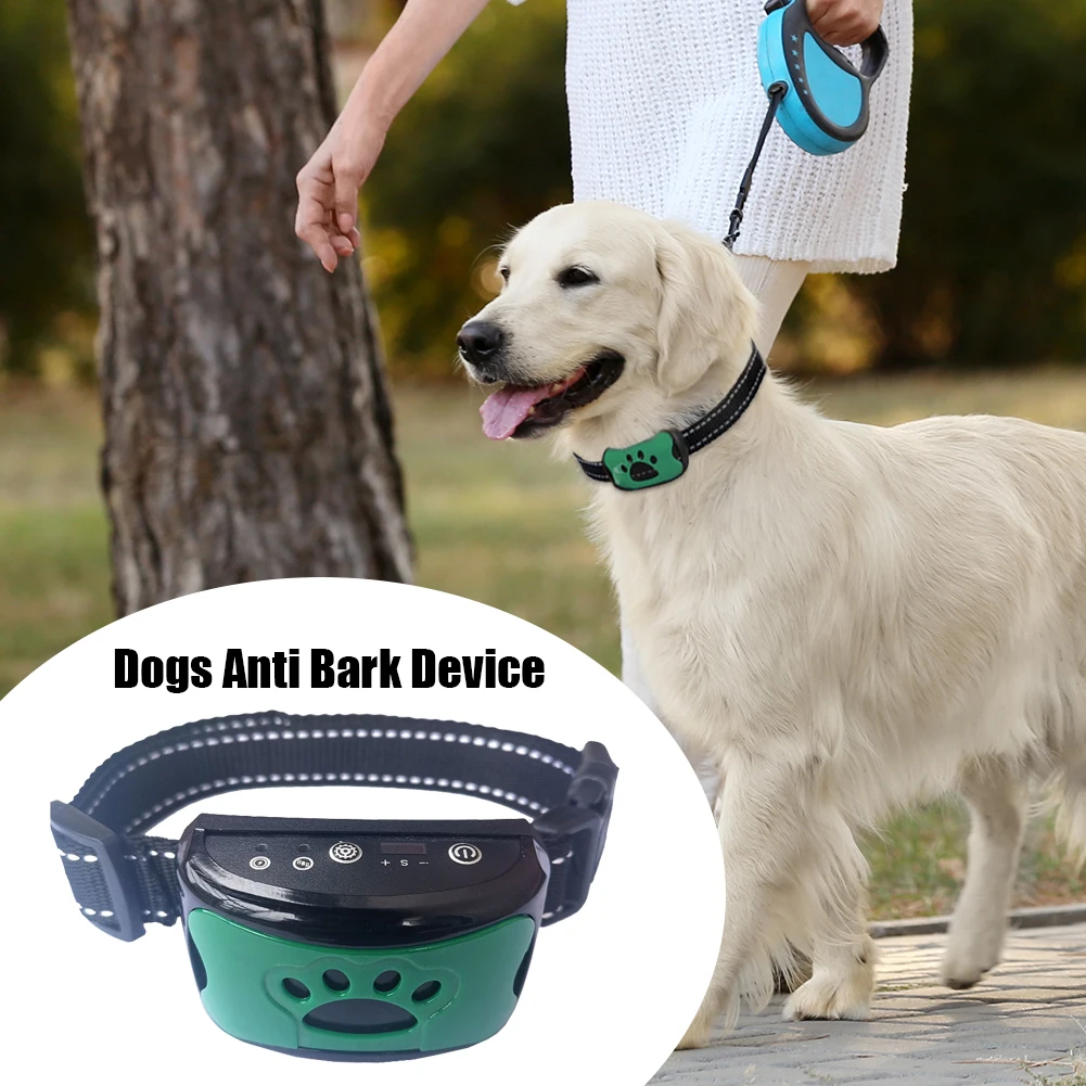

Dogs Anti Bark Device Puppy Training Collar Pets Stop Barking Controller