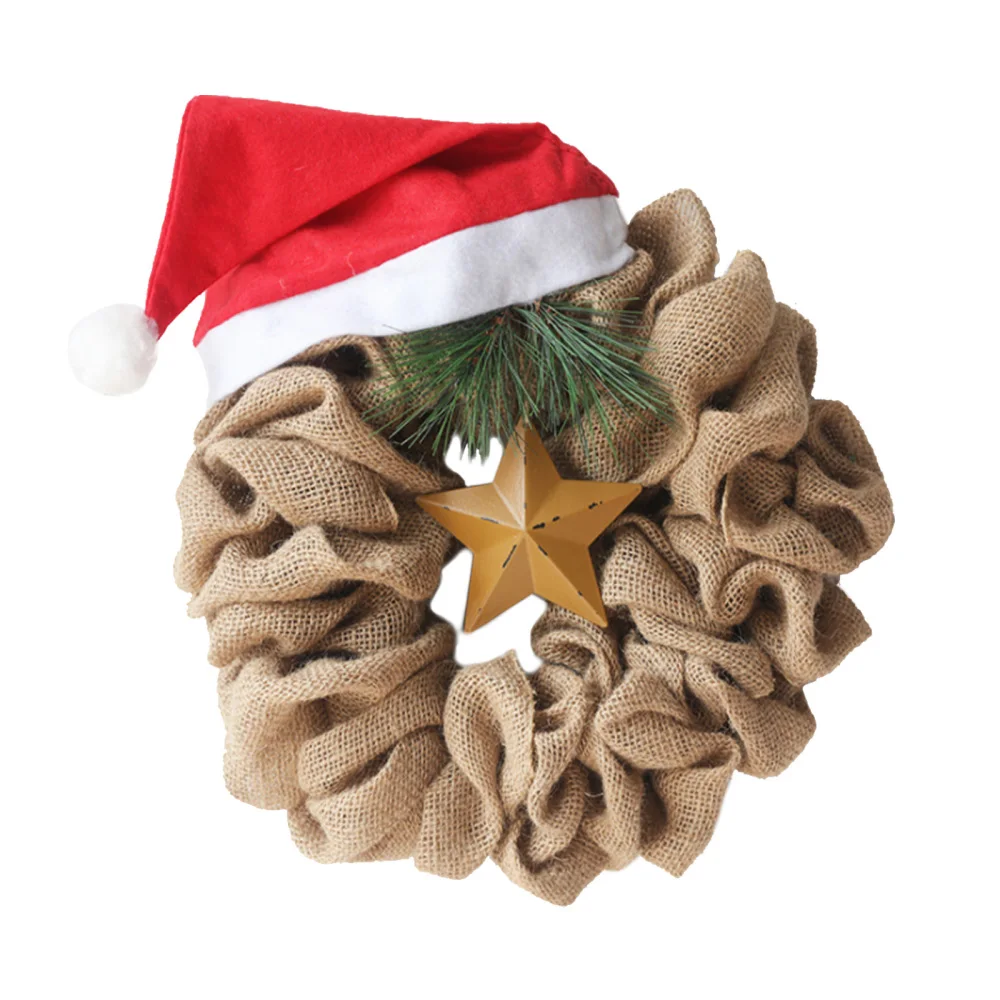 

Настенное украшение для двери, венок, украшение на стену, Рождественский пеноматериал, 35 см, американский ПВХ + ткань + Железная Ткань + желез...