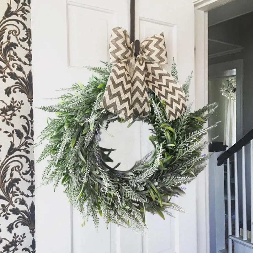 

Lavender Wreath Base Wreath Flower Farmhouse Garland Wreath Front Door Wall Hanging for Wedding Wreath Home Decoration