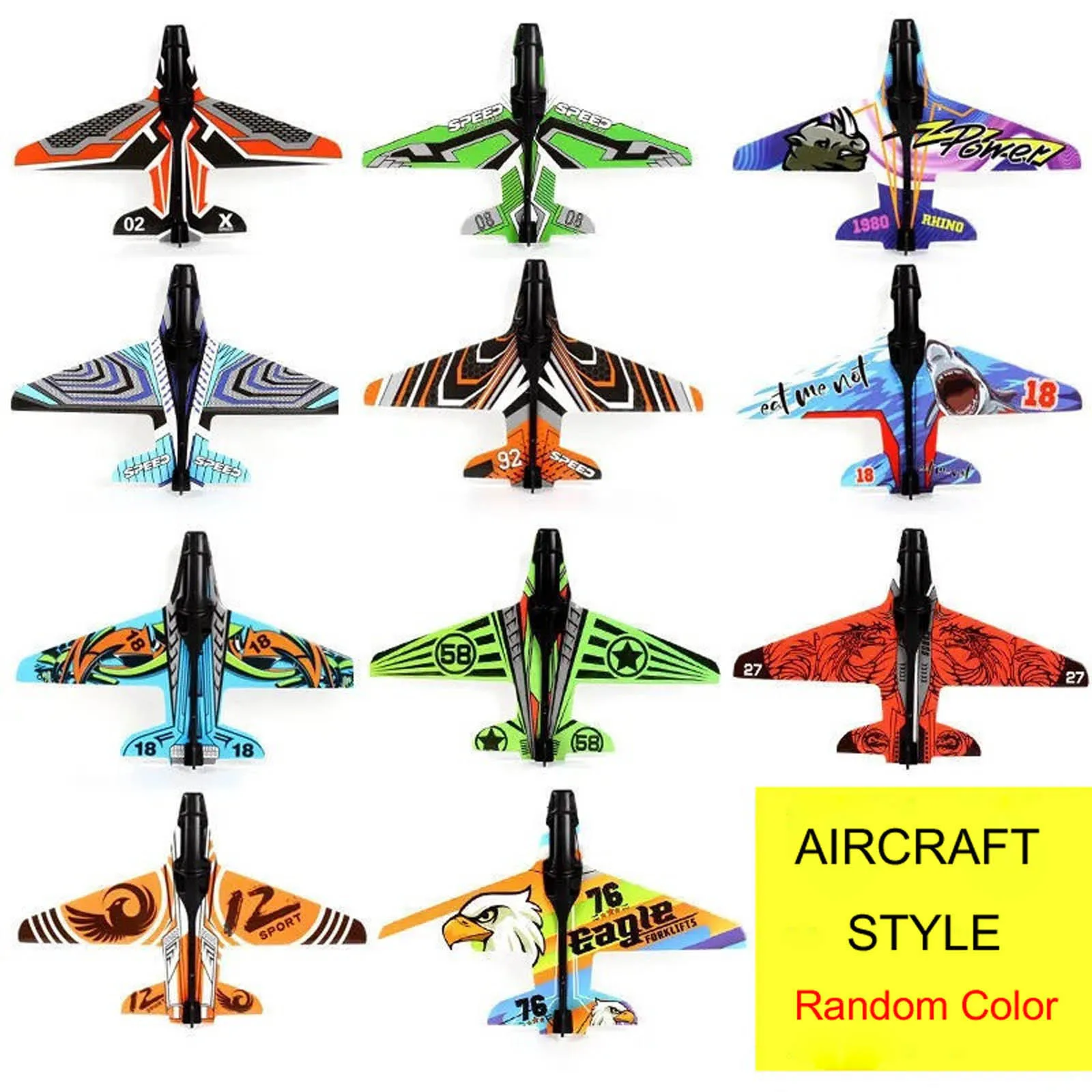 

Boy Foam Catapult Airplane Children Outdoor Toy Hand Throwing Launcher Glider Model Bubble Catapult Plane Aircraft Game Toy