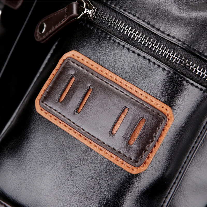 

Men's Pu Leather Large Shoulder Bag Fashion Fashion Bag Student Backpack Leisure Travel Bag