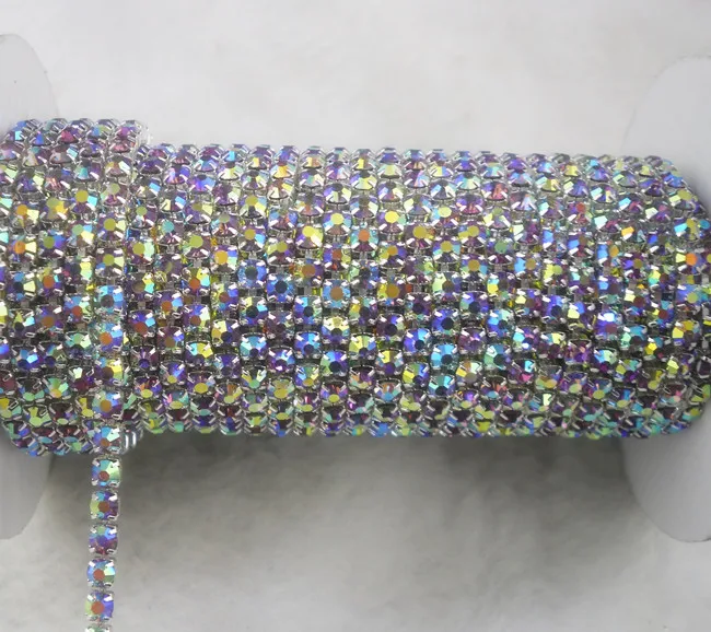 Мода Аппликация светло-фиолетовый AB стекло кристалл горный хрусталь компактный