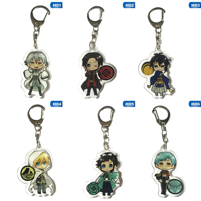 Брелок Touken Ranbu онлайн 2019 двусторонний акриловый брелок для ключей подвеска