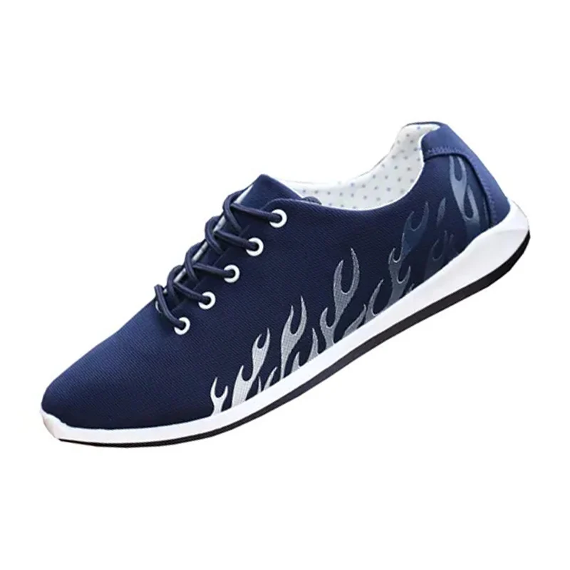 

2021 Spring and Autumn New Flame Men Shoes Elastic Force Wear Resitant Round Mens Vulcanizd Shoes