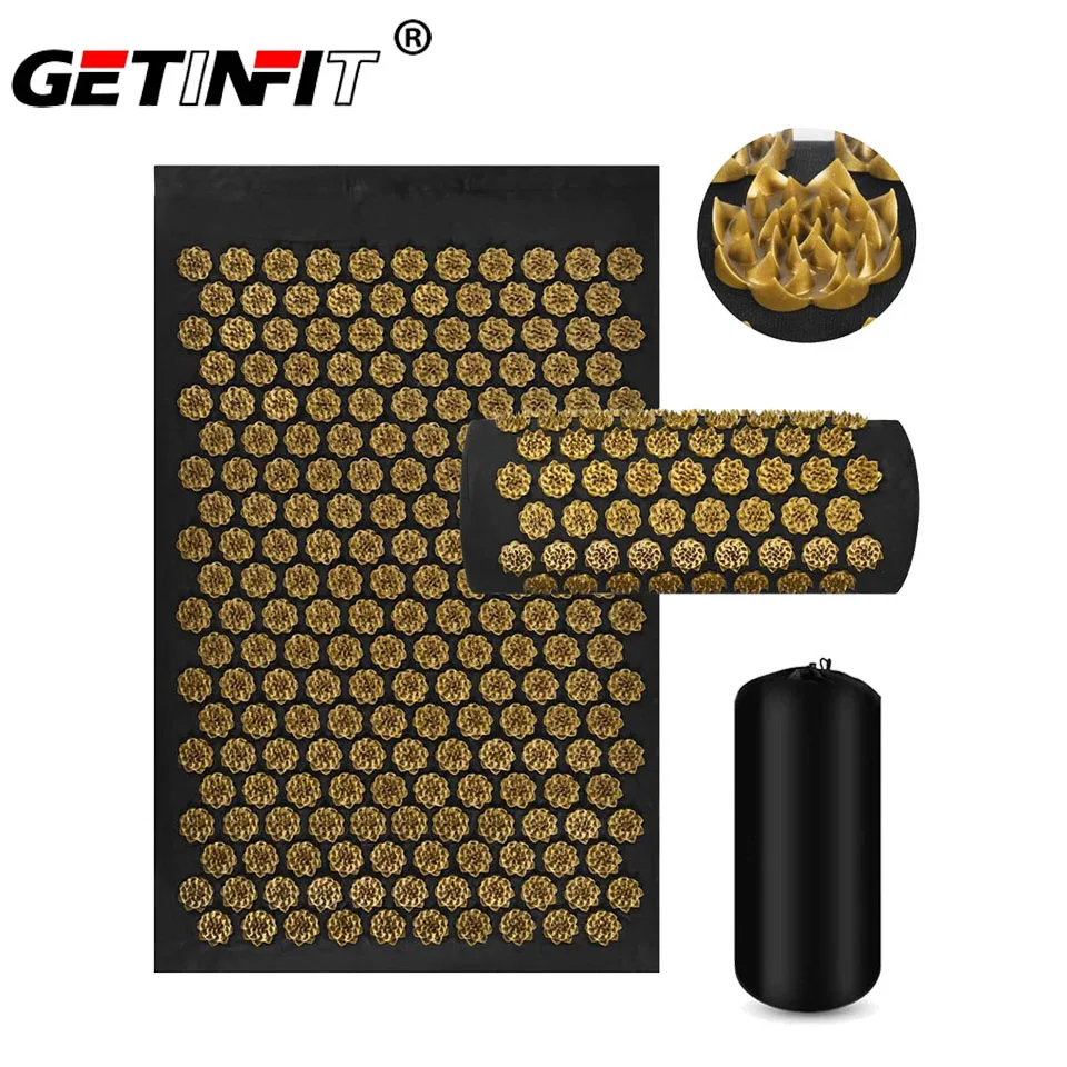 

Getinfit New Massager Cushion Acupressure Mat Relieve Stress Body Pain Head Neck Back Foot Acupuncture Massage Pillow Yoga
