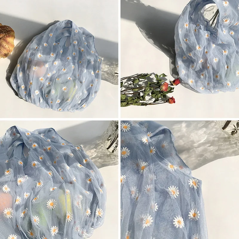 Милые сетчатые сумки на плечо Женская Новая повседневная сумка-тоут с цветочной