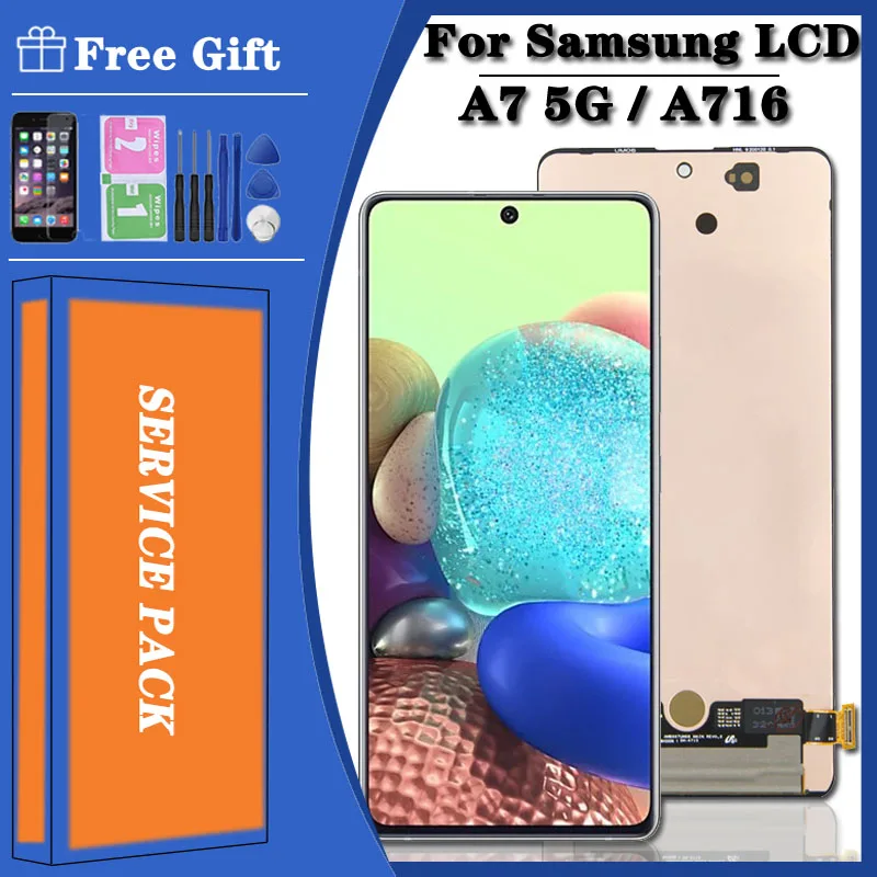 Pantalla LCD Super AMOLED para Samsung Galaxy A71, repuesto de pantalla t&aacute;ctil, 5G, A716-0