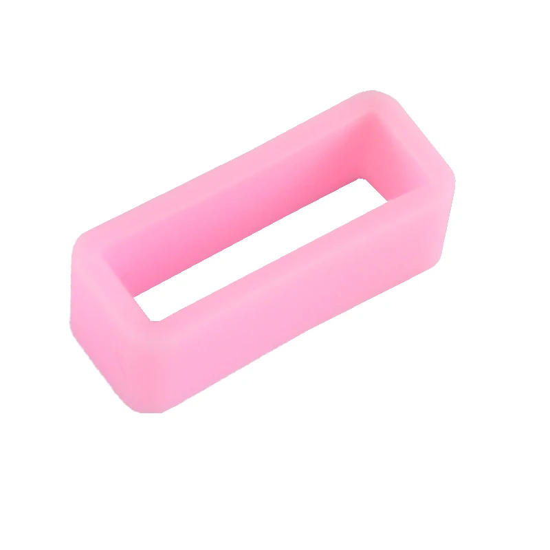 pink Watchbands Strap Loop ring Silicone Rubber Watch Bands Holder Locker Wrist Watch Accessorie 14 16 18 20 22 24 26mm(2 packs - Цвет ремешка: pink