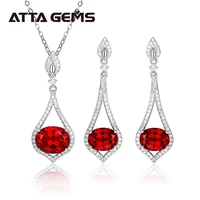 ruby silver jewelry set for women s925 fine jewelry 8 3 created ruby romantic style jewelry gift for mothers day