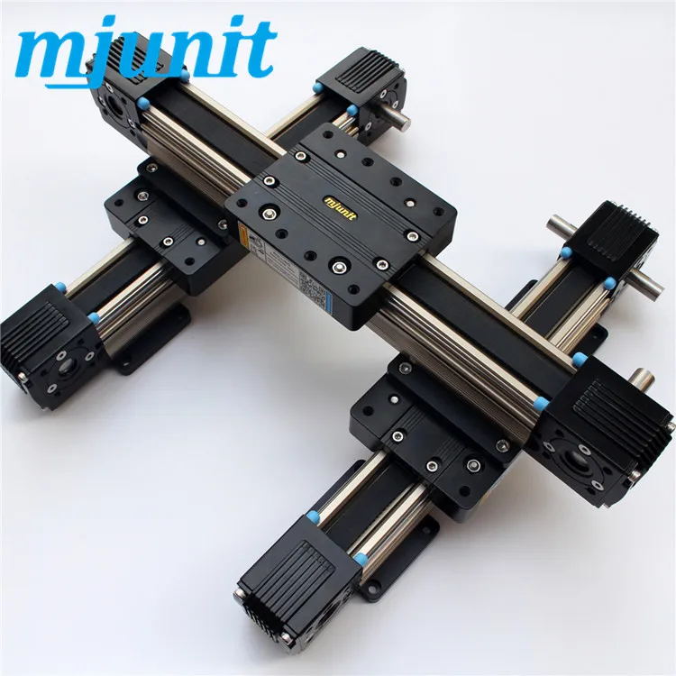 

mjunit XY Motorized Linear Stage with 57 Stepper Motor Precision XY Table , cnc linear guide rail 500x500mm stroke