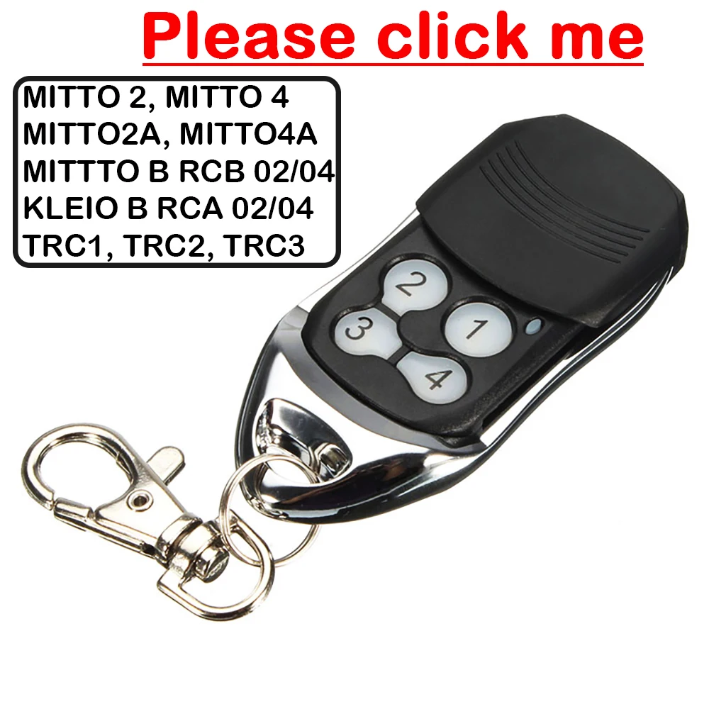 

Пульт дистанционного управления Mitto B RCB2 / Mitto B RCB4, пульт дистанционного управления Mitto 2 для гаражных дверей, 433 МГц, динамичный код