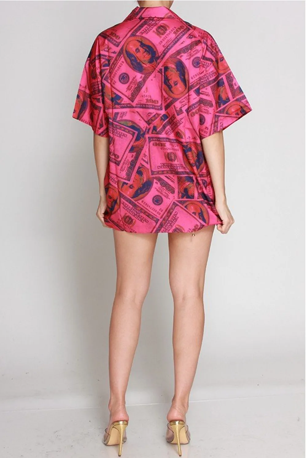 

ChocoMist Shirt Trendy Dollar Print One Size Shirt F8832