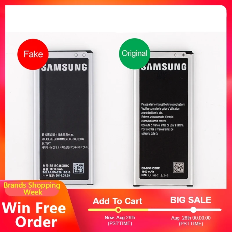 Оригинальный сменный аккумулятор для телефона EB-BG850BBE samsung GALAXY Alpha SM-G850F G850M G850T G8508S