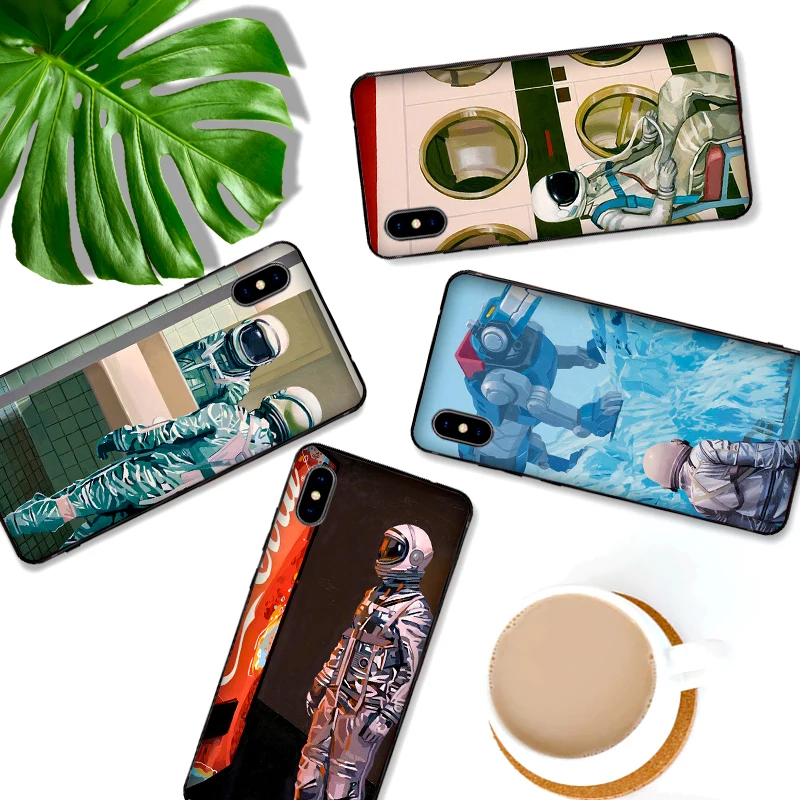 Мягкий силиконовый чехол для телефона iPhone XR TPU 5 5SE 6 6S 7 Plus 8Plus XS X Xr Max 9 Coque spaceman |
