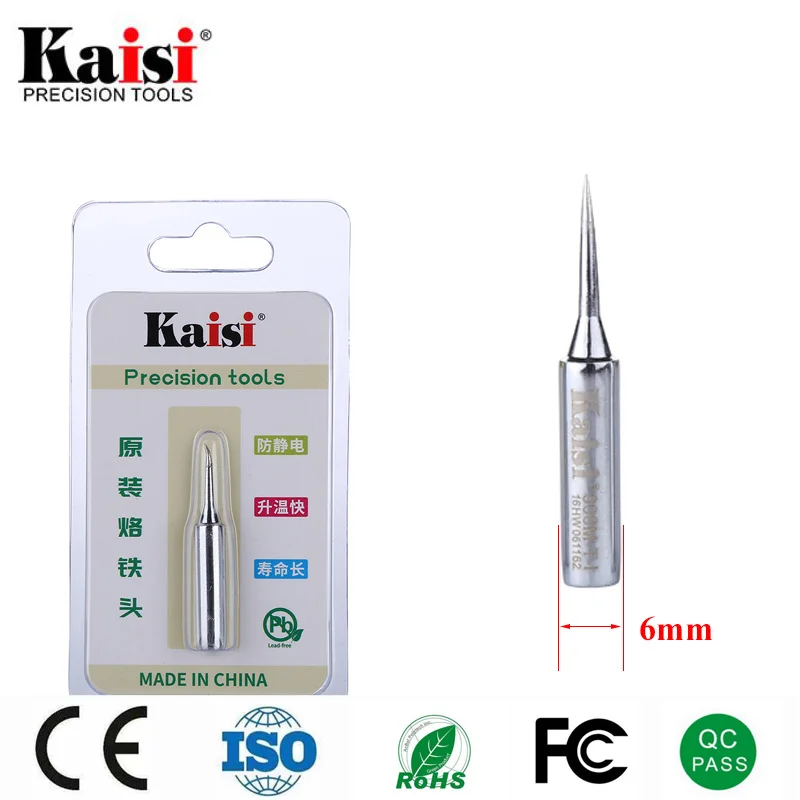 

Kaisi Fly Line Welding Tips 900M-T Soldering Station Solder Iron Tip Head Top Sting BGA Lead-free BGA DIY Rework Tools