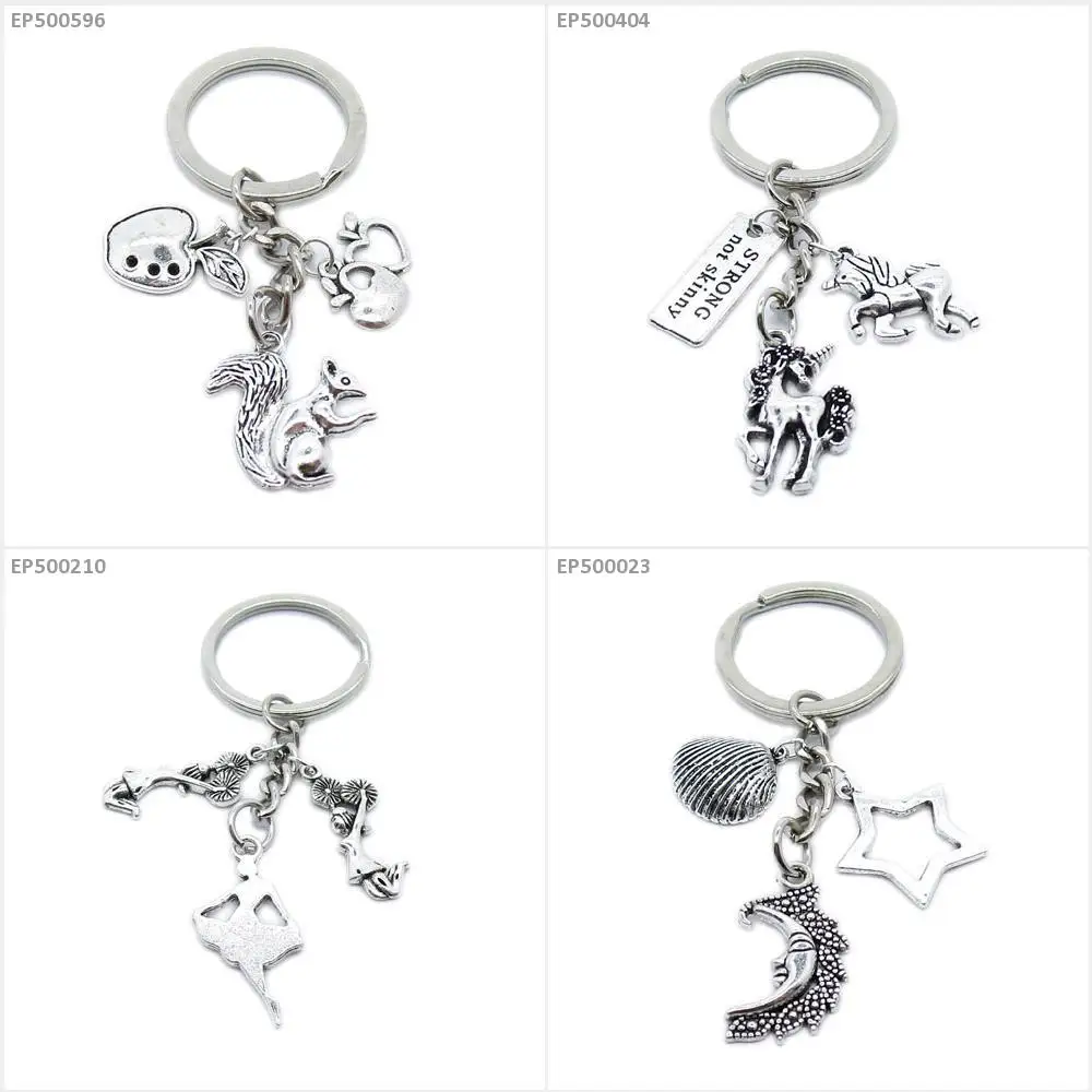 Брелок для ключей с изображением лица Луны звезды пентаграммы ракушка