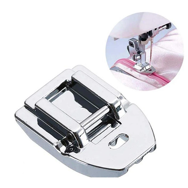 

Concealed Invisible Zipper Foot Sewing Machine Parts Snap Zipper Low Shank Presser Foot for Brother Singer Sewing Machine