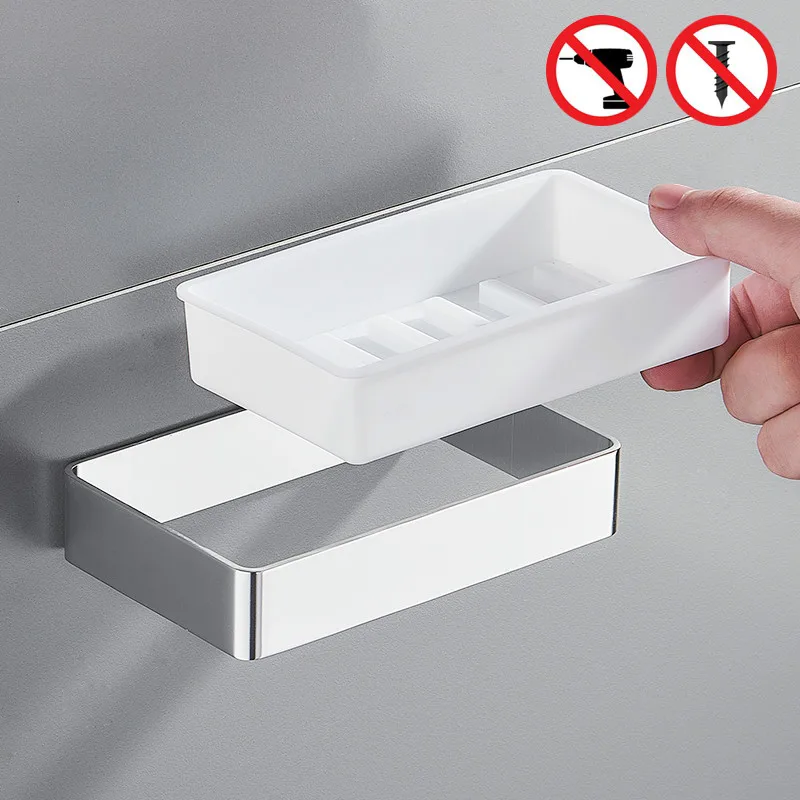 Мыльница для ванны и душа держатель мыла в ванную комнату черное хранилище