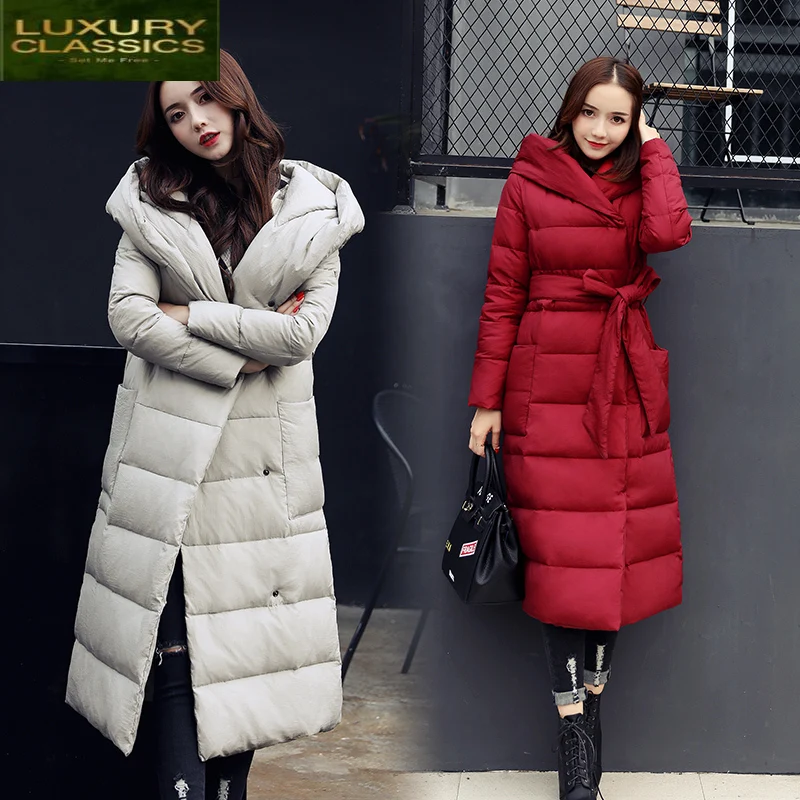 

Fashion Parkas 2021 Korean Winter Jacket Women Down Cotton Coat Long Ladies Clothes Plus Size Tops Chaqueta Mujer LWL871