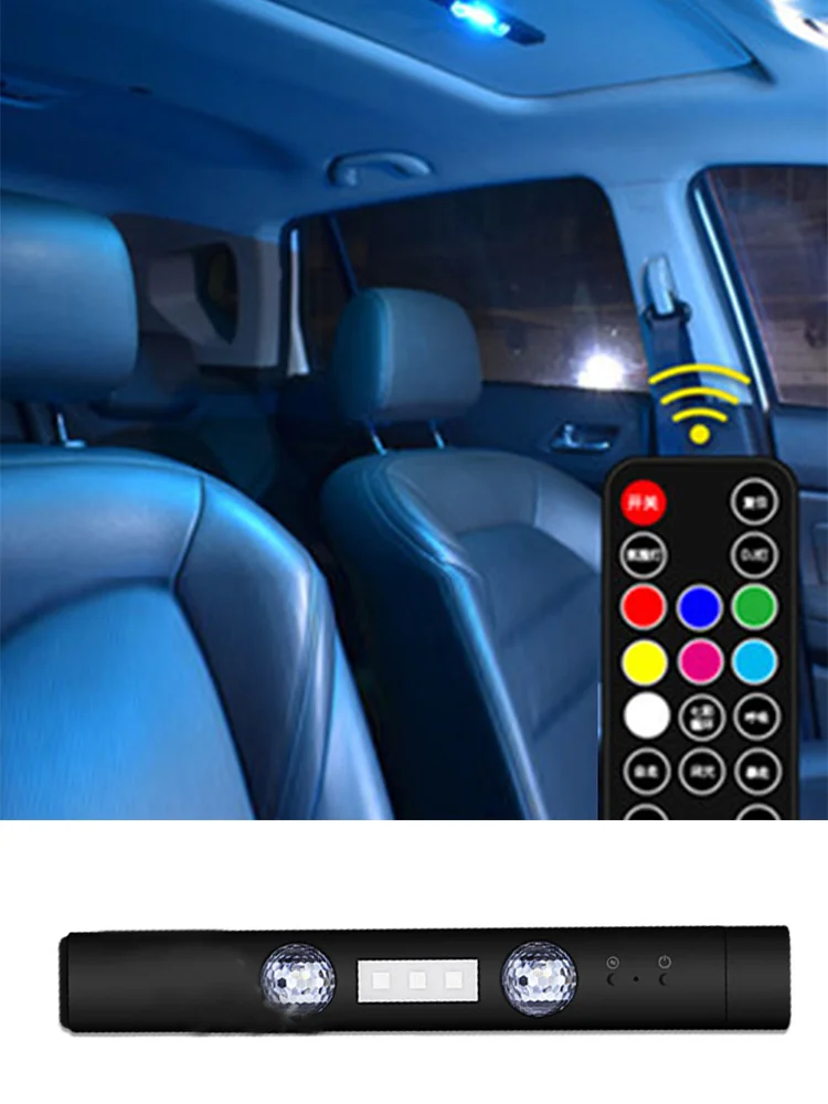

Car Atmosphere Light Wireless Car Usb Charging Colorful Led Decorative Light