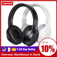 2021 original lenovo thinkplus th10 wireless bluetooth headset aux audio interface dual power loudspeakers headphones for phones