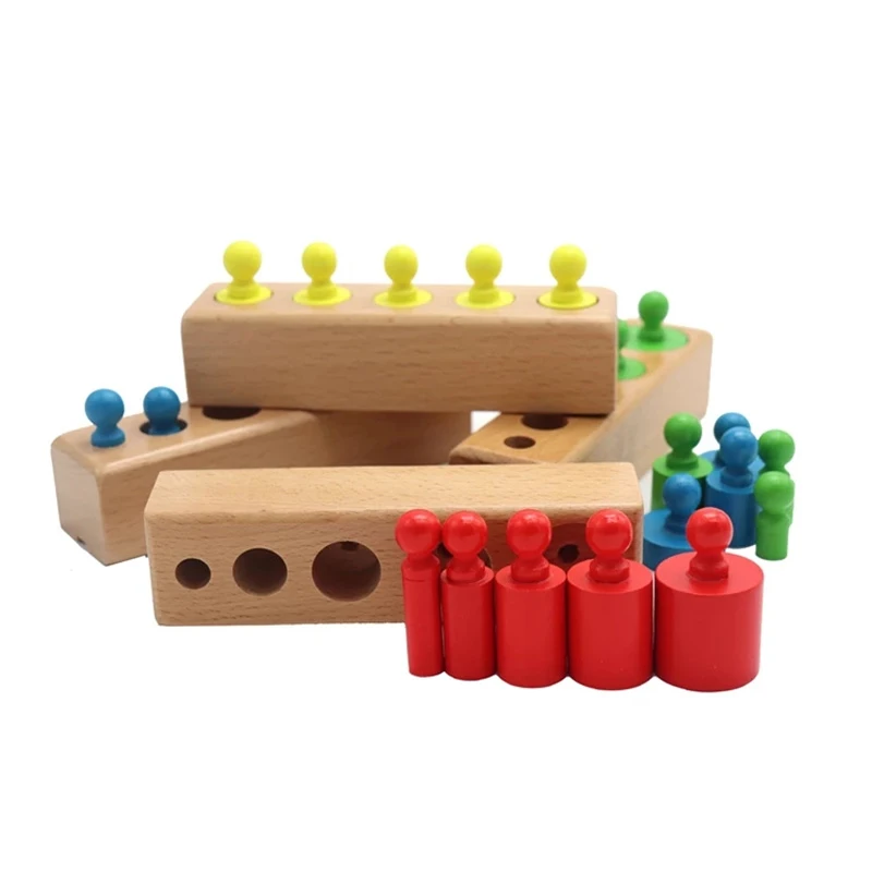 

High-Quality Logs Cylinder Socket Puzzles Toy Baby Development Practice And SensesPreschool Educational Wooden Toys For Children