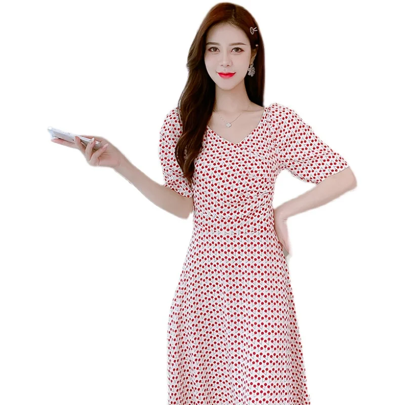 

COIGARSAM Floral Print Women dress New Summer Chiffon Dresses 9288