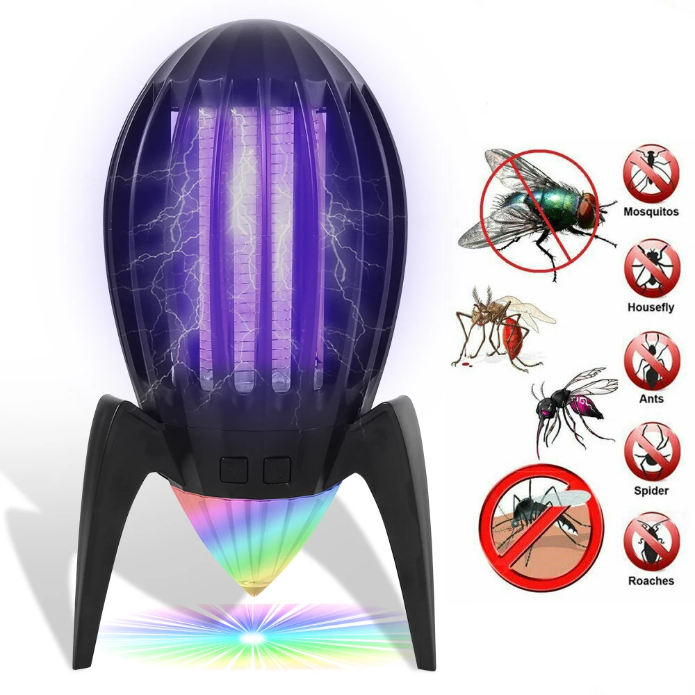 

NEW Intelligent Household Mosquito Killer Lamp Electric Shock Mosquito Swatter USB Recharg eable Bug Zapper Mosquito Trap