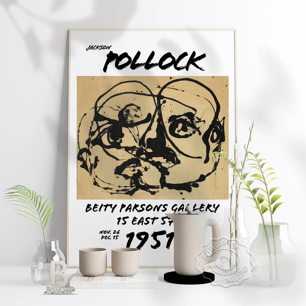 

Jackson Pollock《Borderline Personality》Retro Poster, World Famous Artwork Canvas Abstract Art Print, Pollock Modern Home Decor