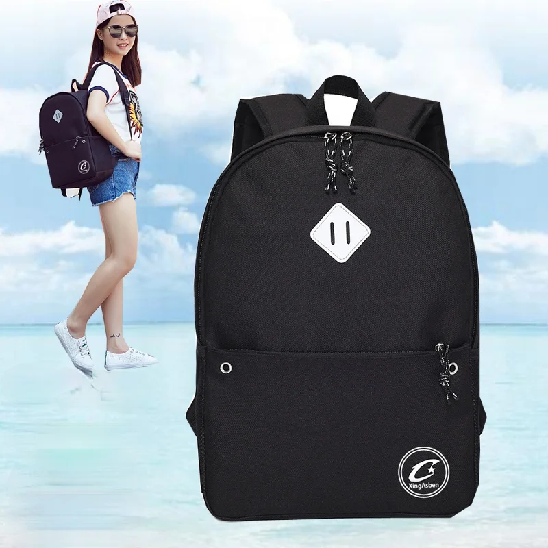 

Women Oxford Cute Backpack Solid Color Female Student College School Bag Badge Girl Doll Backpack Kawaii Book Ladies Fashion Bag