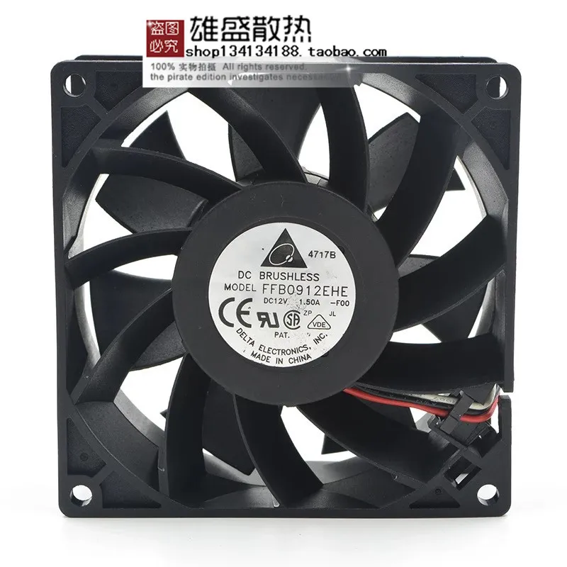 Вентилятор охлаждения с двойными шариками Для Delta Ffb0912ehe12v 1.5a 9 см 9038|Кулеры и