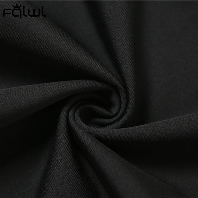 

FQLWL Summer Black High Waist Wide Leg Pant Women Hollow Out Bandage Long Flare Pants Ladies Sexy Club Party Lace Up Trousers