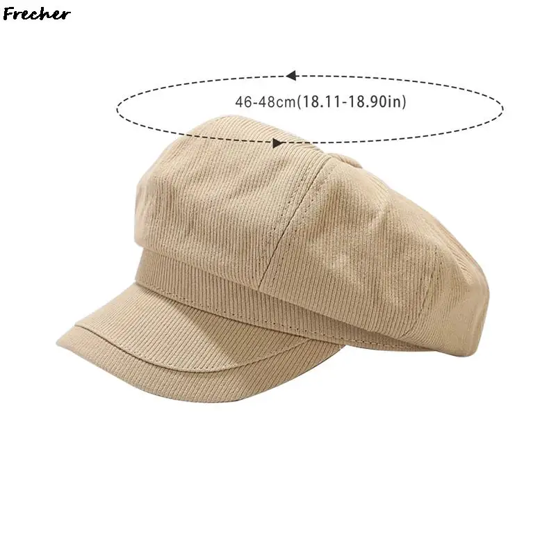 Korean Version Of The Autumn And Winter New Cap Fresh Cute Retro Corduroy Octagonal Hat Male Female Literary Artist Bere | Аксессуары
