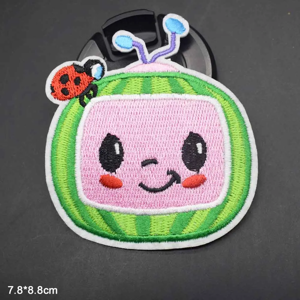 Красивая нашивка с принтом арбуза божьей коровки насекомое утюгом вышивкой
