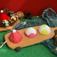 christmas hat snow house aromatic candle mold diy form for candles mousse silicone molds cake chocolate mould for soap making