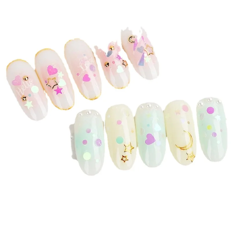 1 коробка 12 ячеек искусственные блестки звезда сердце круглая разные формы