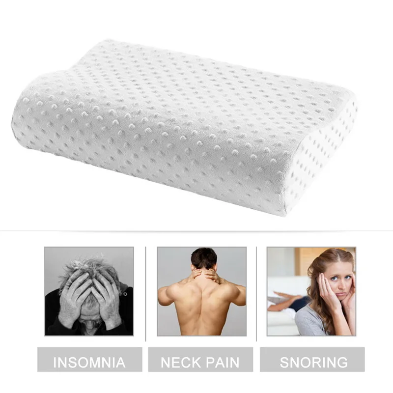 Memory Foam Pillow 3 Colors Orthopedic Latex Neck Fiber Slow Rebound Soft Massager For Cervical Health Care | Дом и сад