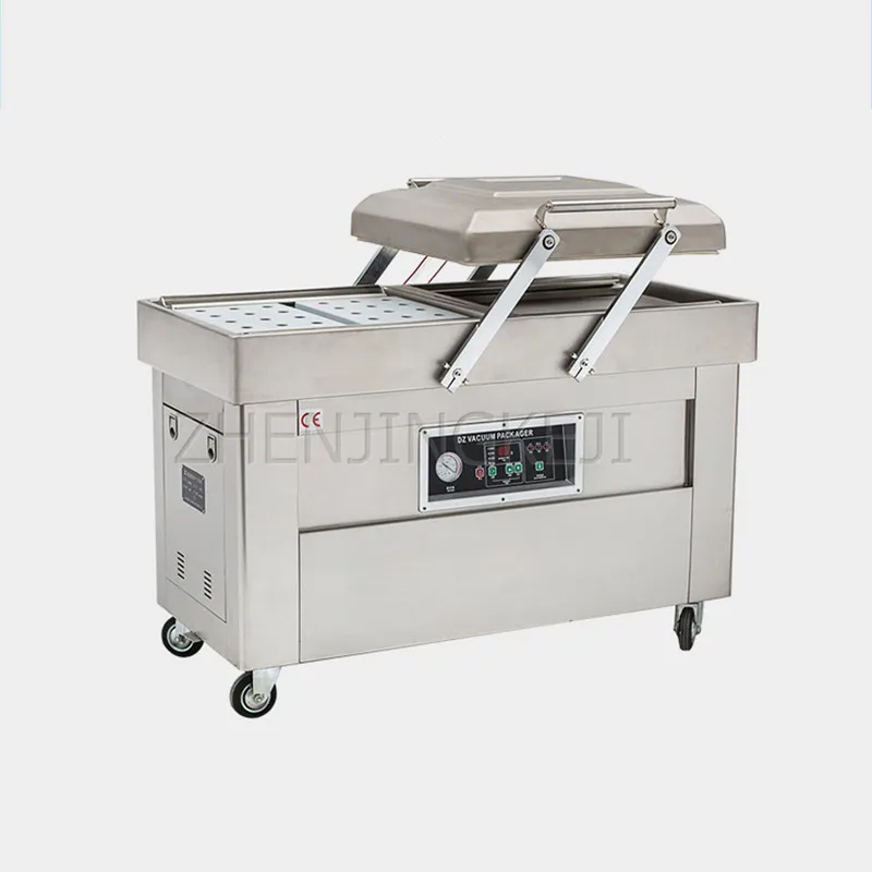 

Double Chamber Groove Vacuum Packing Machine 380V Large Automatic Commercial Food Meat Snacks Fruit Seafood Sealing Equipment